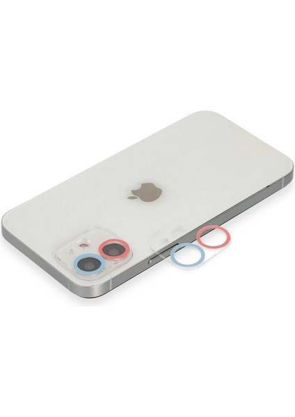 Buğz Iphone 11 Renkli Kamera Lens Koruma Cam - Pembe-Mavi