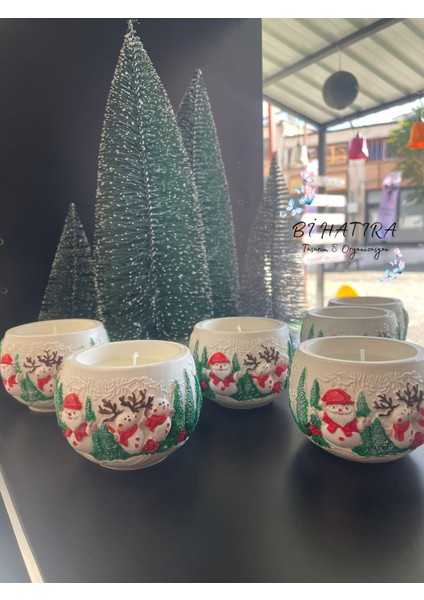 El Yapımı Yılbaşı Kokulu Mum 1 Adet