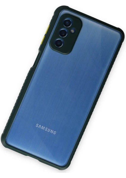 Buğz Samsung Galaxy M52 5g Kılıf Miami Şeffaf Silikon - Koyu Yeşil modelleri