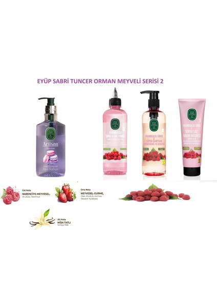 Orman Meyveleri Serisi 2, Sıvı Sabun, Şampuan, Tonik ve Saç Maskesi
