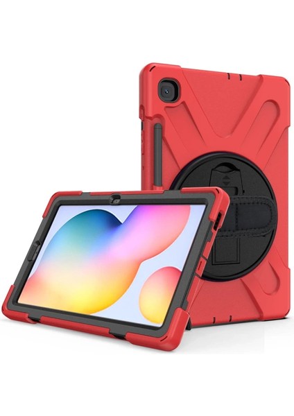 Buğz Samsung Galaxy P610 Tab S6 Lite 10.4 Kılıf Amazing Tablet Kapak - Kırmızı fırsatları