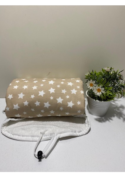 Ütü Masası Kılıfı Büyük Boy Ipli Stoperli Keçeli Kılıfı Örtüsü Bezi 55X140 cm Cream Star fiyatları