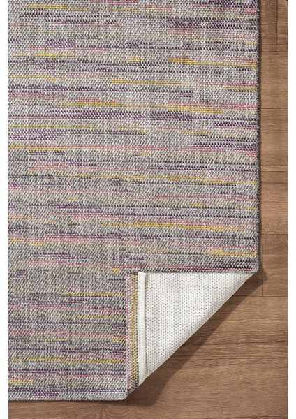 Zeen ZE003R Sisal Gri Kolay Temizlenebilir Makinede Yıkanabilir Mutfak Halısı Pamuk Taban