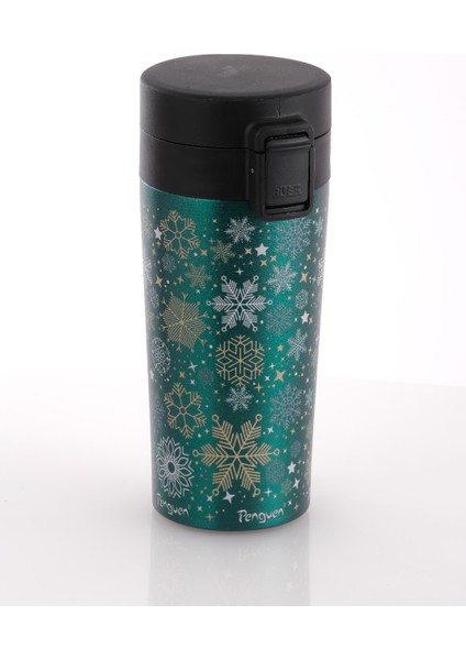 Yılbaşı Temalı 380Ml SUS304 Çelik Termos Mug 6 Saat Sıcak 12 Saat Soğuk Tutma indirimleri