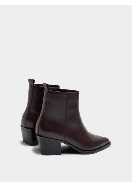 Geniş Topuklu Deri Bilekte Bot indirimleri