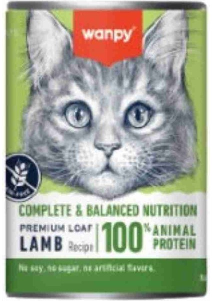 Tahılsız %100 Gerçek Et Kuzulu Kedi Konservesi 375 gr