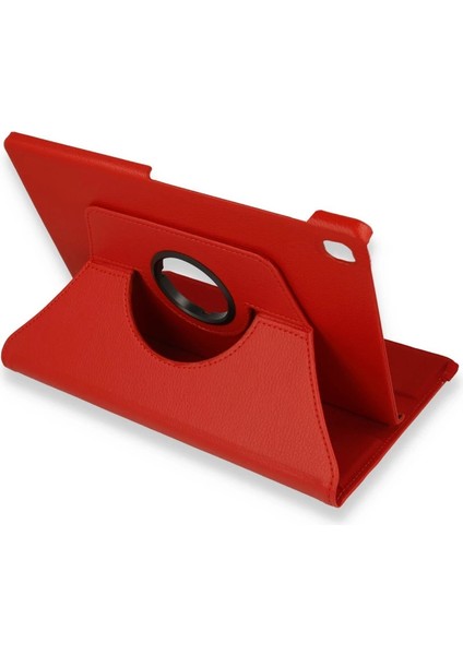 Buğz Lenovo M10 Fhd Plus X606F Kılıf 360 Tablet Deri Kılıf - Kırmızı