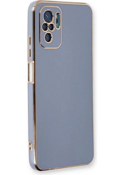 Buğz Xiaomi Redmi Note 10 Kılıf Volet Silikon - Mavi