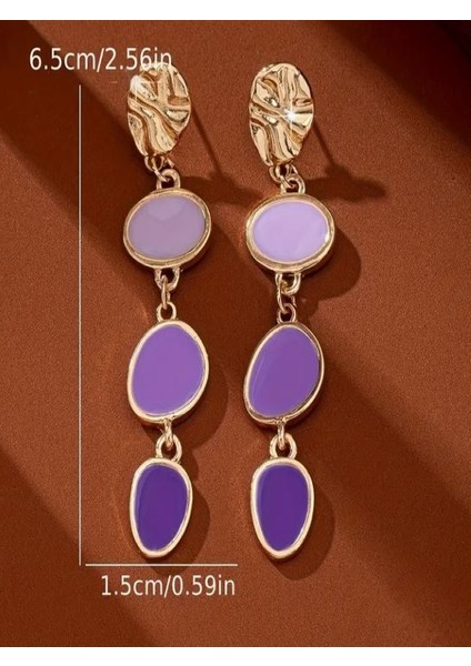 Şık Sallantılı Oval Küpe