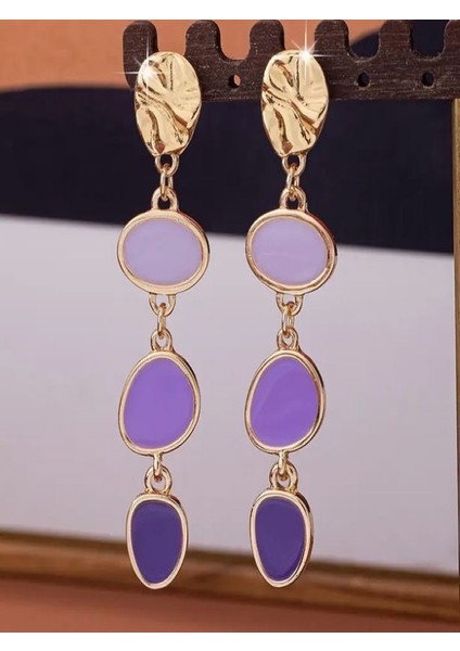 Şık Sallantılı Oval Küpe