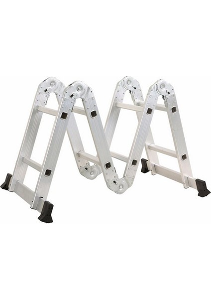 BY 102 8 basamak 2,40 m 1,2 mm Alüminyum Katlanır Çok Amaçlı Merdiven fırsatları
