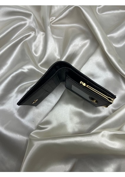 Kadın Siyah Renk Suni Deri Klipsli Cüzdan modelleri