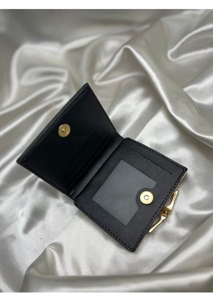 Kadın Siyah Renk Suni Deri Klipsli Cüzdan indirimleri