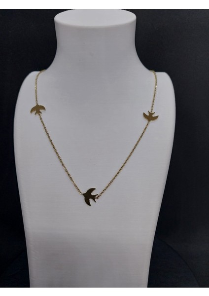 Üçlü Kuş Tasarımlı Paslanmaz Çelik Kolye fiyatları