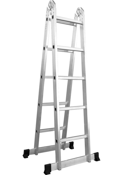 5+5 Basamak 1,2 mm Alüminyum Tek Kırma Katlanır Çok Amaçlı Merdiven
