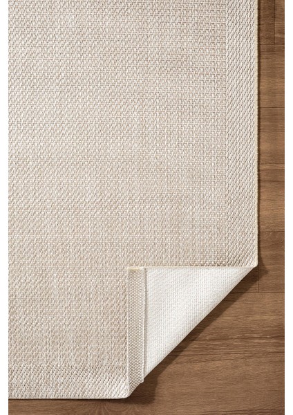 Zeen ZE002B Sisal Bej Kolay Temizlenebilir Makinede Yıkanabilir Mutfak Halısı Pamuk Taban