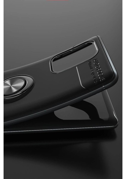 Buğz Samsung Galaxy A91 / S10 Lite Kılıf Range Yüzüklü Silikon - Siyah-Gold fırsatları