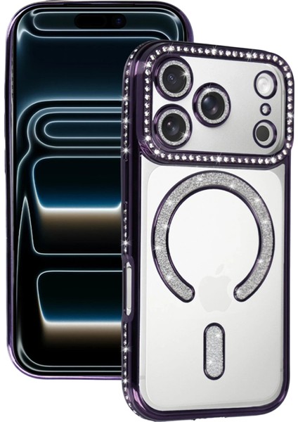 Rdbydn Newface Apple Iphone 17 Pro Joke Simli Magneticsafe Kılıf - Derin Mor