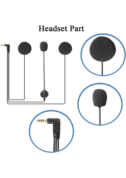 Jack Girişli 3.5mm Intercom Kulaklığı BT31,BT22,BT35 Uyumlu Motorsiklet Kask Yedek Mikrofon