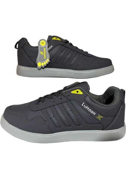 4027 Füme Bağcıklı Cilt Günlük Kullanım Spor Ayakkabı