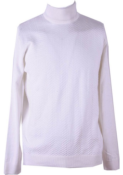 Yarım Balıkçı Ekru Erkek Kazak 18097