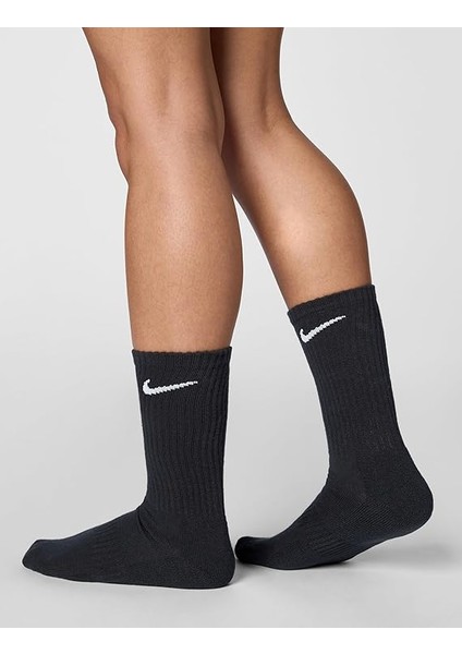 Dri Fit Everyday Cotton Crew Socks 6 Lı Spor Çorap Siyah fırsatları