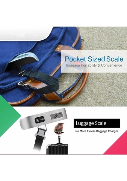 Dijital El Kantarı 50 kg Bavul Valiz Kurban Terazisi + Pil Hediyeli indirimleri