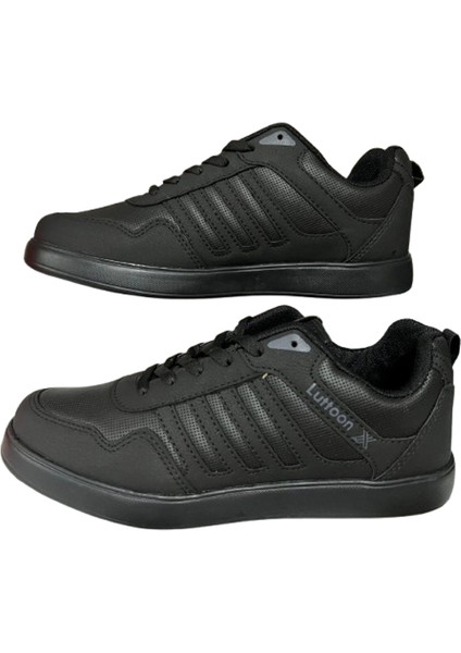 4027 Siyah Bağcıklı Cilt Günlük Kullanım Spor Ayakkabı modelleri