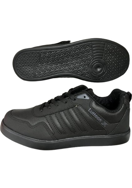 4027 Siyah Bağcıklı Cilt Günlük Kullanım Spor Ayakkabı indirimleri