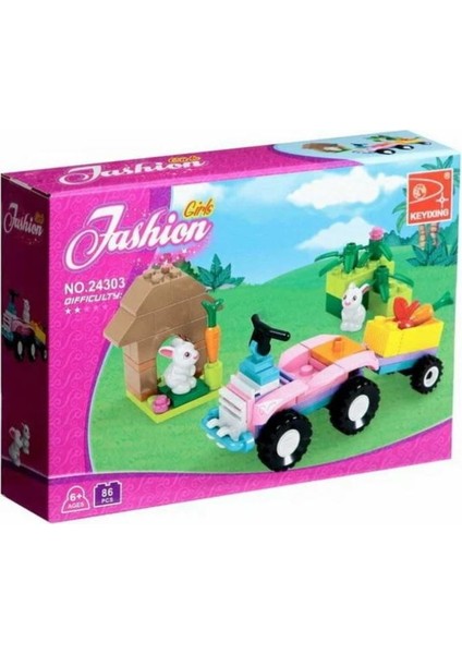 86 Parça Fashion Girls Traktörlü Bahçe Seti