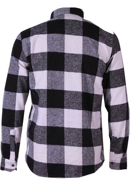 Cepli Oduncu Siyah - Beyaz Erkek Gömlek 8016 modelleri