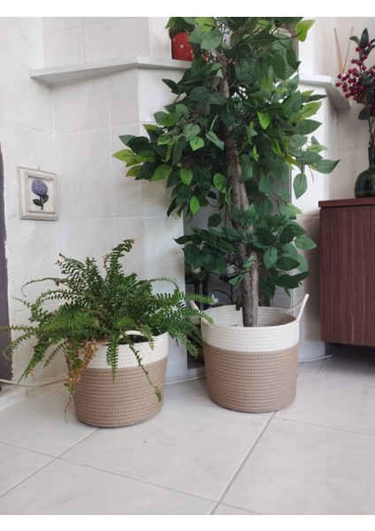2 Adet Dekoratif Düzenleyici Sepet Saksılık