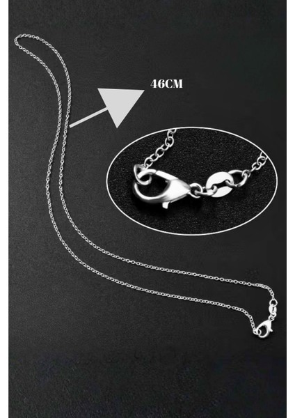 Mmif Çapa Kolye Gümüş Kaplama 46CM Zincir Uzunluğu Unisex Kolye modelleri