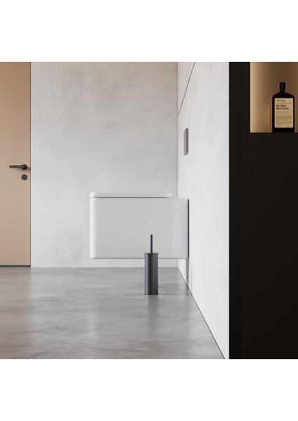 Paslanmaz Çelik Mat Siyah Wc Fırçası, 304 Kalite Tuvalet Fırçası, Yıkanabilir Ömür Boyu Kullanımauygun modelleri