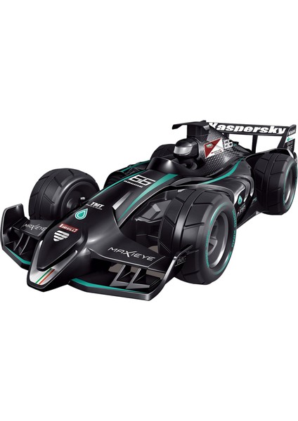 Formula 1 Spray Buhar Atan Uzaktan Kumandalı Siyah Araba