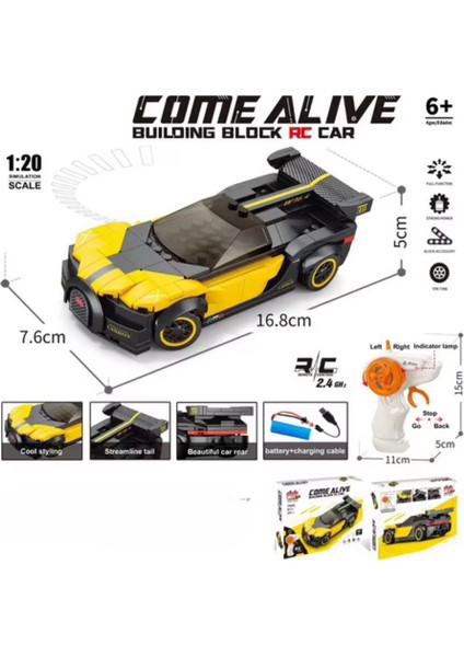 Uzaktan Kumandalı Şarjlı 251 Parça Bugatti LEGO Yapı Seti Spor Araba fiyatları