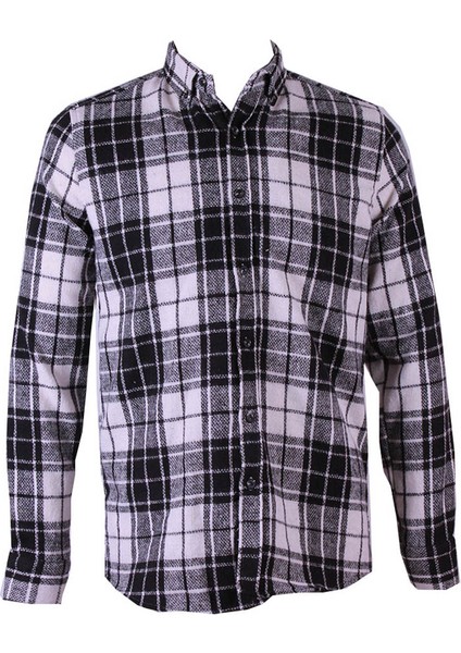 Cepsiz Oduncu Siyah - Beyaz Erkek Gömlek 8025