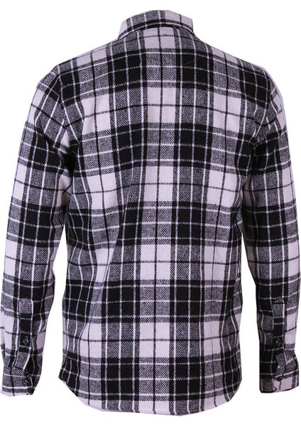 Cepsiz Oduncu Siyah - Beyaz Erkek Gömlek 8025 modelleri