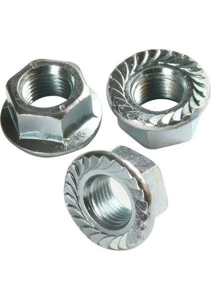 Altıköşe Flanşlı Somun M6 - 10 Adet