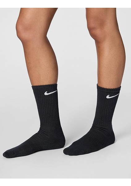 Dri Fit Everyday Cotton Crew Socks 6 Lı Spor Çorap Siyah fiyatları