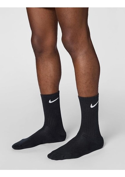 Dri Fit Everyday Cotton Crew Socks 6 Lı Spor Çorap Siyah modelleri