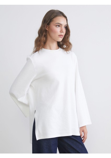 Yeni Sezon Bisiklet Yaka Oversize Kadın Tunik