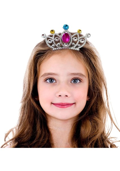 Gümüş Renk Taraklı Prenses Kraliçe Tacı 2 No 12X7 cm fiyatları