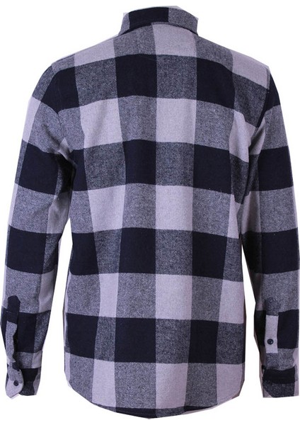 Cepli Oduncu Gri - Lacivert Erkek Gömlek 8016 modelleri