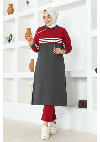 Şeritli Yırtmaçlı Spor Takım Antrasit - 40 fiyatları