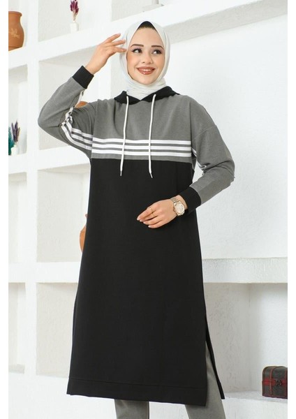 Şeritli Yırtmaçlı Spor Takım Siyah - 44 fiyatları