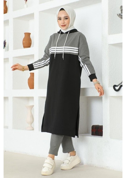 Şeritli Yırtmaçlı Spor Takım Siyah - 44 fırsatları