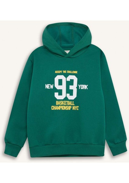 Erkek Çocuk Kapüşonlu Baskılı Sweatshirt C9805A824WN