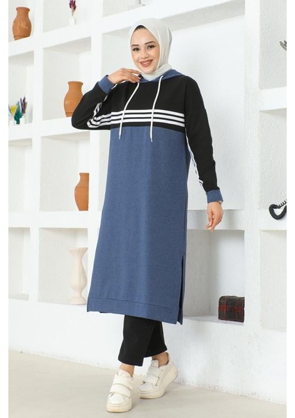 Şeritli Yırtmaçlı Spor Takım Indi̇go - 44 fırsatları