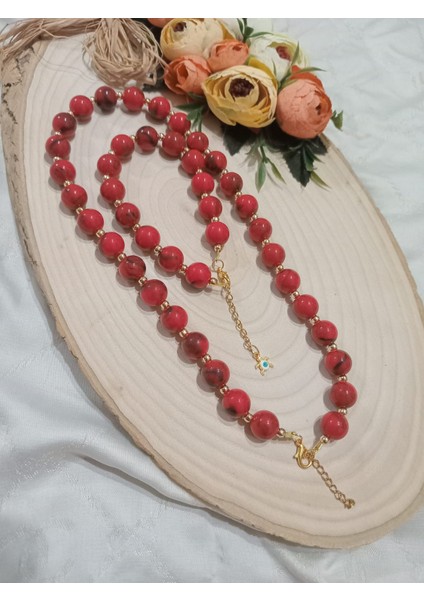 Kırmızı Kolye ve Bileklik Takı Seti fırsatları